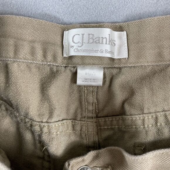 CJ Banks Pants Womens Plus 16W Brown Career Denim 100% Cotton - Picture 3 of 8